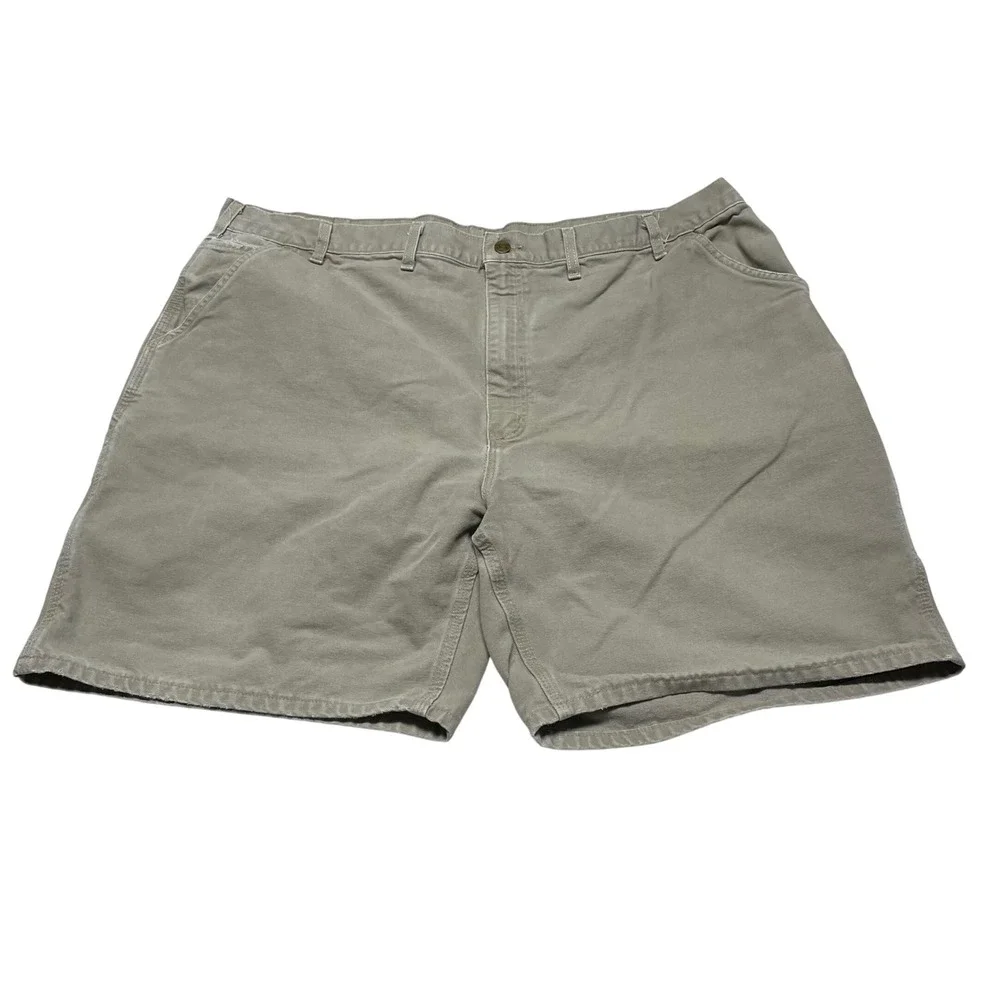 Carhartt B25 DES Canvas Work Shorts Mens 48 Tan Original Fit Utility Carpenter